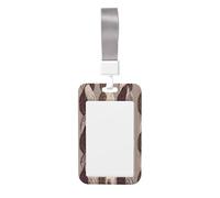 Woshuwo Knott Cord - Funda protectora para tarjetas de identificación de plástico duro, color neutro, para enfermeras y oficina