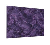 Woshuwo Lienzo decorativo de mármol morado oscuro de cuarzo para pared, póster estético para dormitorio, sala de estar, 30 x 45 cm, enmarcado