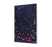 Woshuwo Lienzo decorativo para pared, diseño de confeti colorido con dibujos animados, para dormitorio, sala de estar, 30 x 45 cm, enmarcado