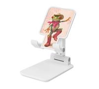 Woshuwo Lindas botas vaqueras de rana de árbol verde, soporte plegable para teléfono celular, ángulo ajustable, altura de escritorio, portátil, compatible con todos los teléfonos inteligentes, estilo