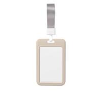 Woshuwo Lindo león minimalista escandinavo deslizante para tarjetas de identificación de plástico duro para tarjetas de trabajo, protector de nombre para enfermeras y oficina
