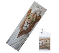 Woshuwo Lion In A Spa - Toallas de enfriamiento para cuello y cara, 101.6 x 30.5 cm, trapos suaves y transpirables, para deportes, yoga, golf, gimnasio