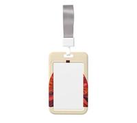 Woshuwo Lungs in The Style of Mid-Century - Funda para tarjetas de identificación deslizante, plástico duro, protector de etiqueta de nombre para enfermeras y oficina