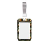 Woshuwo Magical Dark Academia - Estantería de acuarela deslizante para tarjetas de identificación de plástico duro, protector de etiqueta de nombre para enfermeras y oficina