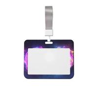 Woshuwo Magical Glowing Infinity Symbol - Soporte para tarjetas de identificación deslizante, plástico duro, protector de etiqueta de nombre para enfermeras y oficina