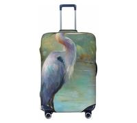 Woshuwo Majestic Blue Heron - Fundas elásticas para equipaje de viaje, a prueba de polvo, resistente a los arañazos, protector de maleta de 22 a 24 pulgadas