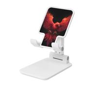 Woshuwo Majestic Phoenix - Soporte plegable para teléfono celular con alas grandes, ángulo ajustable, altura de escritorio, portátil, compatible con todos los teléfonos inteligentes, estilo blanco