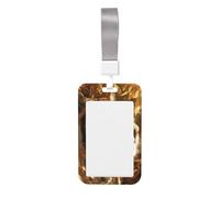 Woshuwo Majestic Tiger in The Golden Sunlight - Funda de plástico duro para tarjetas de identificación, protector de nombre para enfermeras y oficina