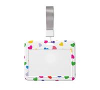 Woshuwo Mimimalist - Funda protectora para tarjetas de identificación con forma de corazón y diseño de corazón para enfermeras y oficina