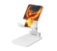 Woshuwo Phoenix Rising From Flames - Soporte plegable para teléfono celular, ángulo ajustable, altura de escritorio, portátil, compatible con todos los teléfonos inteligentes, estilo blanco