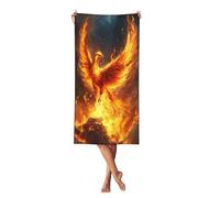 Woshuwo Phoenix Rising From Flames - Toalla de playa ligera de 27.5 x 55 pulgadas, toalla de playa ligera de secado rápido para vacaciones