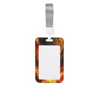 Woshuwo Phoenix Rising Mythical Bird - Soporte para tarjetas de identificación de plástico duro para tarjetas de trabajo, protector de nombre para enfermeras y oficina