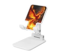 Woshuwo Phoenix Rising Mythical Bird - Soporte plegable para teléfono celular, ángulo ajustable, altura de escritorio, portátil, compatible con todos los teléfonos inteligentes, estilo blanco
