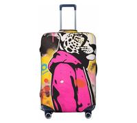 Woshuwo Pink Panther Graffiti Street Art - Fundas elásticas para equipaje de viaje, a prueba de polvo, resistente a los arañazos, protector de maleta de 22 a 24 pulgadas