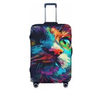 Woshuwo Pop Art Cat - Fundas elásticas para equipaje de viaje, a prueba de polvo, resistente a los arañazos, para maletas de 22 a 24 pulgadas