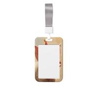 Woshuwo Porta tarjetas de identificación con diseño de cerdo que lleva un sombrero rojo de Navidad deslizante, plástico duro, protector de etiqueta de nombre para enfermeras y oficina