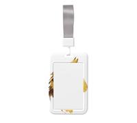 Woshuwo Porta tarjetas de identificación minimalista, deslizante, de plástico duro, para tarjetas de trabajo, protector de nombre para enfermeras y oficina