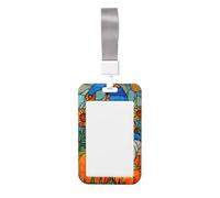 Woshuwo Portatarjetas de identificación con diseño de fénix majestuoso de vidrieras, de plástico duro, protector de etiqueta de nombre para enfermeras y oficina