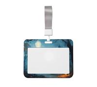 Woshuwo Portatarjetas de identificación de Halloween con diseño de casa embrujada, calabaza, noche espeluznante, deslizante, plástico duro, protector de etiqueta de nombre para enfermeras y oficina