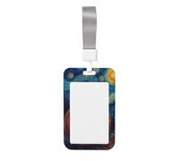 Woshuwo Portatarjetas de identificación deslizante colorido de calabaza de Halloween, funda de plástico duro para tarjetas de trabajo, protector de etiqueta de nombre para enfermeras y oficina