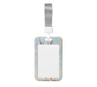 Woshuwo Portatarjetas de identificación deslizante de ciervo de cola blanca de plástico duro para tarjetas de trabajo, protector de etiqueta de nombre para enfermeras y oficina