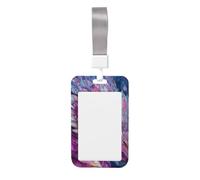 Woshuwo Portatarjetas de identificación deslizante de plástico duro con diseño de dragón de vidrieras, color rosa y azul, protector de etiqueta de nombre para enfermeras y oficina