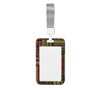 Woshuwo Portatarjetas de plástico duro con diseño de bibliotecas europeas antiguas, lomos deslizantes, para tarjetas de identificación, protector de nombre para enfermeras y oficina