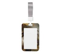 Woshuwo Portatarjetas de plástico duro con diseño de calabazas blancas y hojas de otoño, protector de identificación para enfermeras y oficina