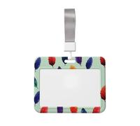 Woshuwo Portatarjetas de plástico duro con diseño de hojas coloridas, diseño de acuarela, protector de etiqueta de nombre para enfermeras y oficina