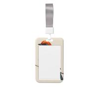Woshuwo Portatarjetas de plástico duro con diseño de pájaro en la rama vintage para tarjetas de trabajo, protector de etiqueta de nombre para enfermeras y oficina