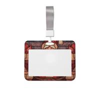 Woshuwo Portatarjetas de plástico duro con diseño de Papá Noel, diseño de Papá Noel, protector para tarjetas de identificación de Navidad, para enfermeras y oficina