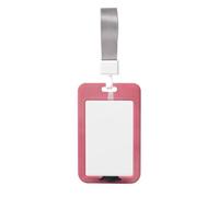 Woshuwo Portatarjetas de plástico duro con forma de fantasmas de múltiples cabezas, color negro, con forma de candelabro deslizante, protector de etiqueta de nombre para enfermeras y oficina