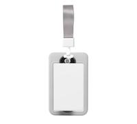 Woshuwo Portatarjetas de plástico duro para tarjetas de identificación con número 8 en línea vertical, protector de etiqueta de nombre para enfermeras y oficina