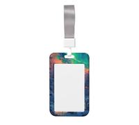 Woshuwo Portatarjetas de plástico duro para tarjetas de identificación, diseño vintage de Papá Noel, caminando, bosque de invierno, protector para enfermeras y oficina