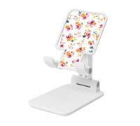Woshuwo Preppy Flowers Clusters Of Tiny Flowers Soporte plegable para teléfono celular, ángulo ajustable, altura de escritorio, portátil, compatible con todos los teléfonos inteligentes, estilo blanco