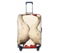 Woshuwo Pretty Antique Valentine Geese - Fundas elásticas para equipaje de viaje, a prueba de polvo, resistente a los arañazos, protector de maleta de 22 a 24 pulgadas