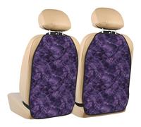 Woshuwo Protectores de cuarzo morado oscuro para asiento de coche, 2 unidades con bolsillos de almacenamiento para proteger de la suciedad y arañazos en el barro