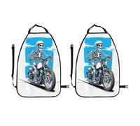 Woshuwo Protectores para asiento trasero de motocicleta y coche, 2 unidades con bolsillos de almacenamiento para proteger de la suciedad y arañazos en el barro