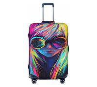 Woshuwo Rainbow Beautiful Girl - Fundas elásticas para equipaje de viaje, a prueba de polvo, resistente a los arañazos, para maleta de 22 a 24 pulgadas