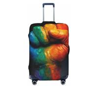 Woshuwo Rainbow Fist Pride Colors - Fundas elásticas para equipaje de viaje, a prueba de polvo, resistente a los arañazos, protector de maleta de 22 a 24 pulgadas