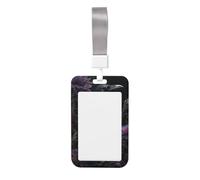Woshuwo Raven Dark Fantasy - Funda para tarjetas de identificación de plástico duro, protector de etiqueta de nombre para enfermeras y oficina