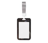 Woshuwo Raven On Old Skull Dark Fantasy - Soporte para tarjetas de identificación de plástico duro, protector de etiqueta de nombre para enfermeras y oficina