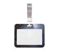 Woshuwo Raven On The Branch of Oak Tree - Soporte para tarjetas de identificación deslizante, plástico duro, protector de etiqueta de nombre para enfermeras y oficina