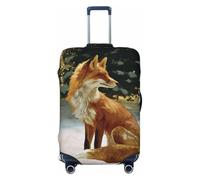 Woshuwo Red Fox - Fundas elásticas para equipaje de viaje, a prueba de polvo, resistente a los arañazos, para maleta, 22-24 pulgadas