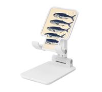 Woshuwo Sardinas, lado a lado, en un soporte plegable para teléfono celular, ángulo ajustable, altura de escritorio, portátil, compatible con todos los teléfonos inteligentes, estilo blanco