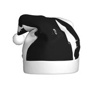 Woshuwo Silhouette Of A Winner - Gorro de Papá Noel para adultos, gorro de Navidad novedoso