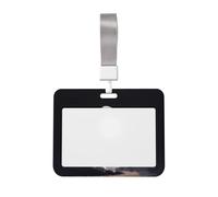 Woshuwo Simple Cute Ghost Dark Fantasy - Soporte para tarjetas de identificación de plástico duro, protector de etiqueta de nombre para enfermeras y oficina