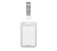 Woshuwo Simple Watercolor Classic - Funda para tarjetas de identificación deslizante de árbol de Navidad de plástico duro, protector de etiqueta de nombre para enfermeras y oficina
