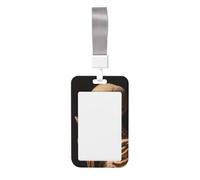 Woshuwo Skeleton Making The Peace Sign - Soporte deslizante para tarjetas de identificación de plástico duro, protector de etiqueta de nombre para enfermeras y oficina