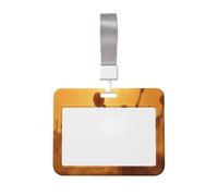 Woshuwo Skeletons Dancing in The Pumpkin Patch - Soporte deslizante para tarjetas de identificación de plástico duro, protector de etiqueta de nombre para enfermeras y oficina